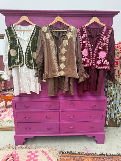 TOUT - Cotton Blouse bruin - All season - free size (34-48)
