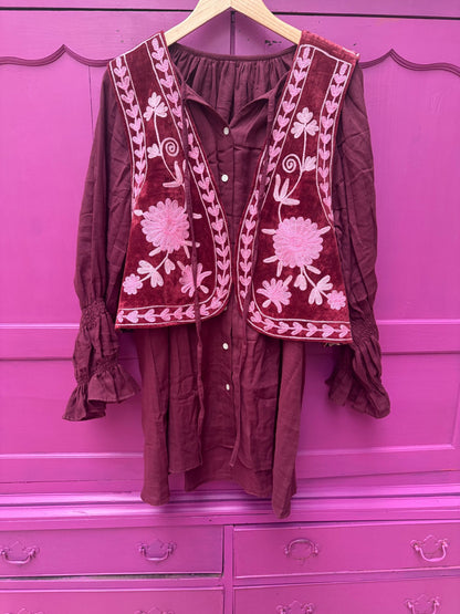 TOUT - Blouse Cotton Bordeaux