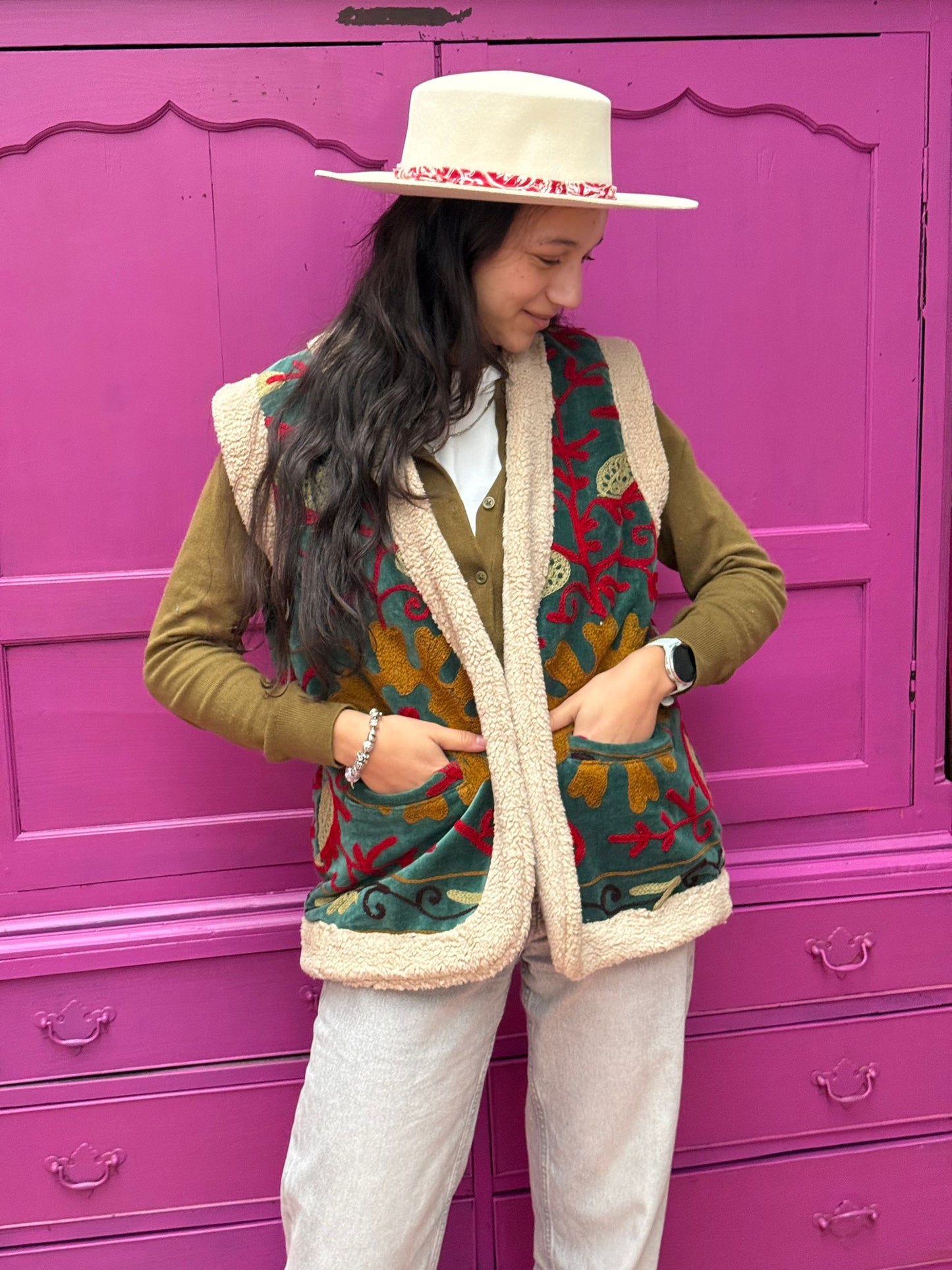 TOUT - Velvet gilet teddy