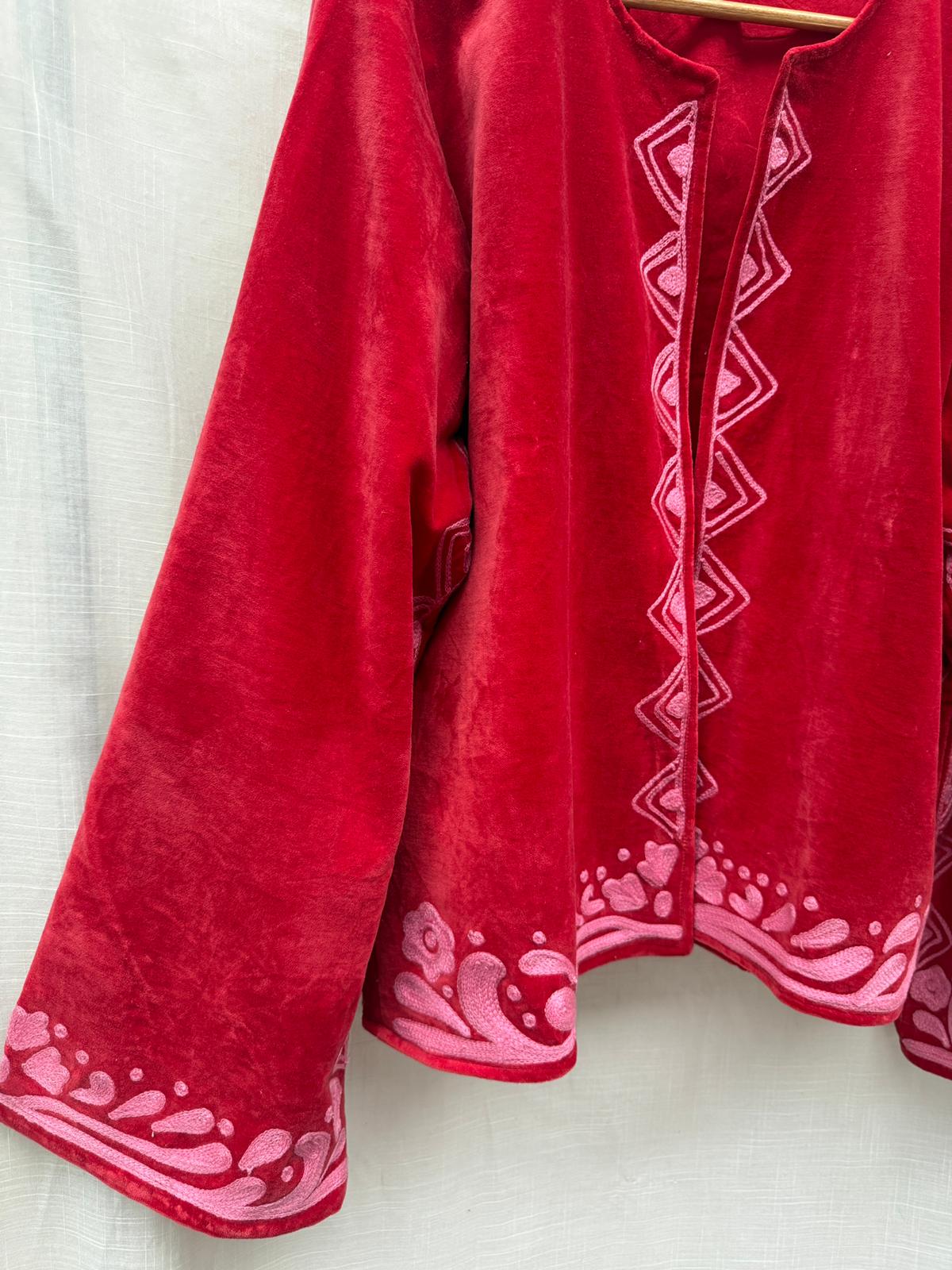 TOUT -Yasmine Jacket Velvet Red