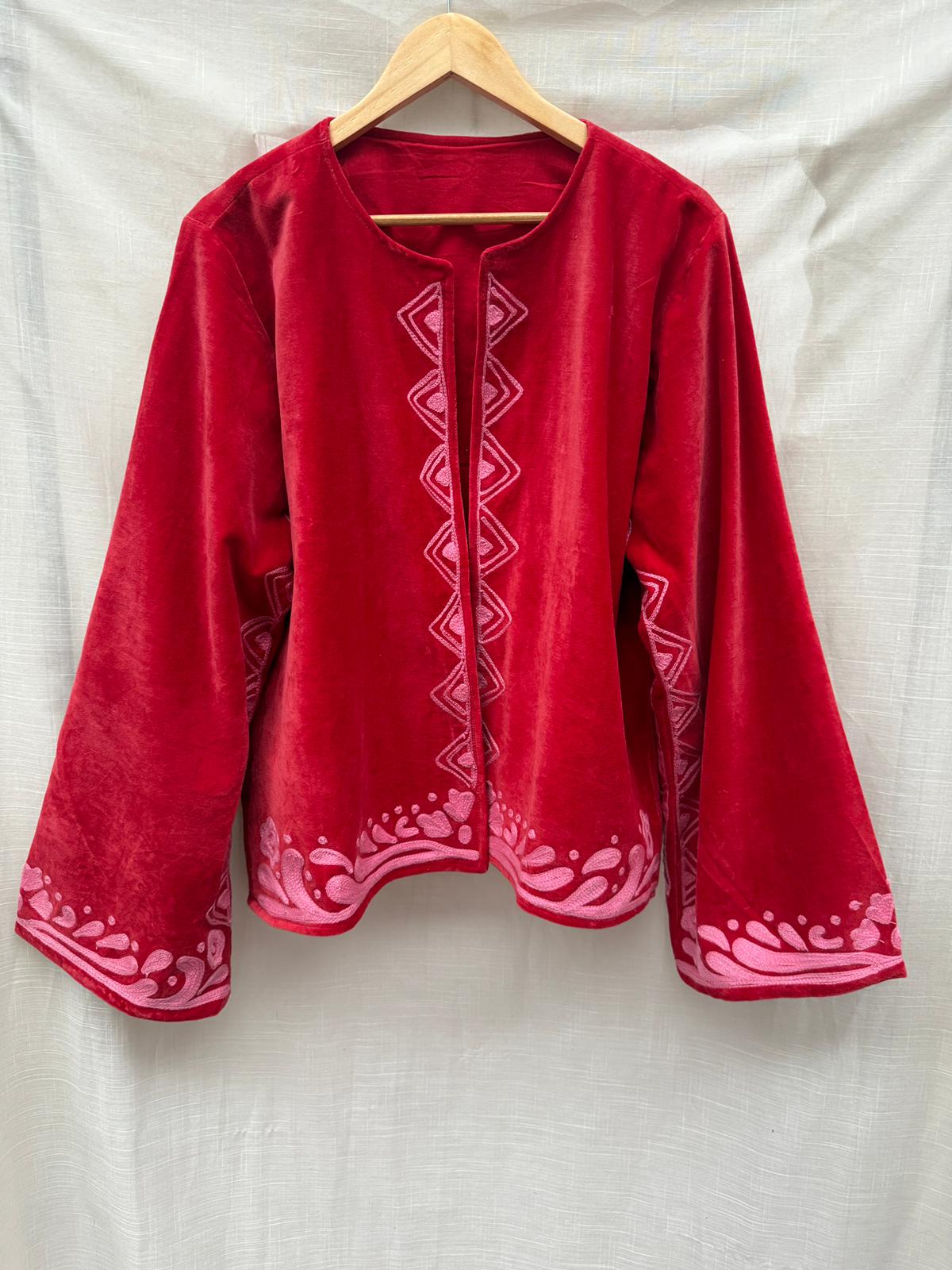 TOUT -Yasmine Jacket Velvet Red