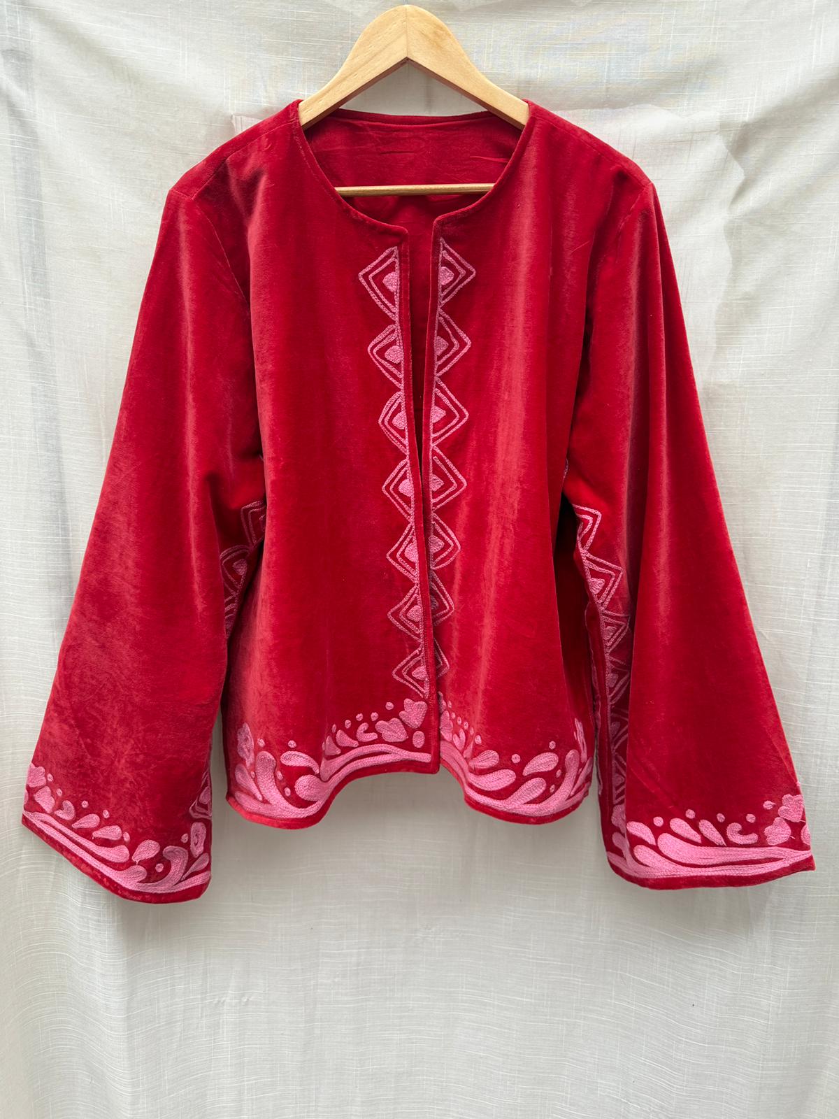 TOUT -Yasmine Jacket Velvet Red