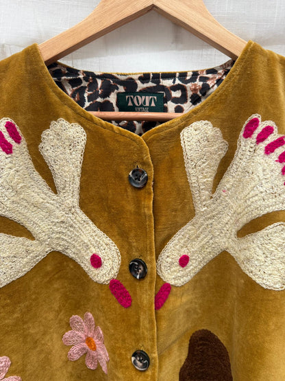 TOUT - Birds Jacket Velvet Oker