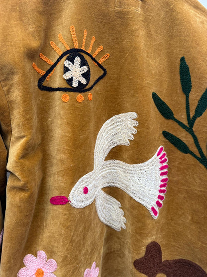 TOUT - Birds Jacket Velvet Oker