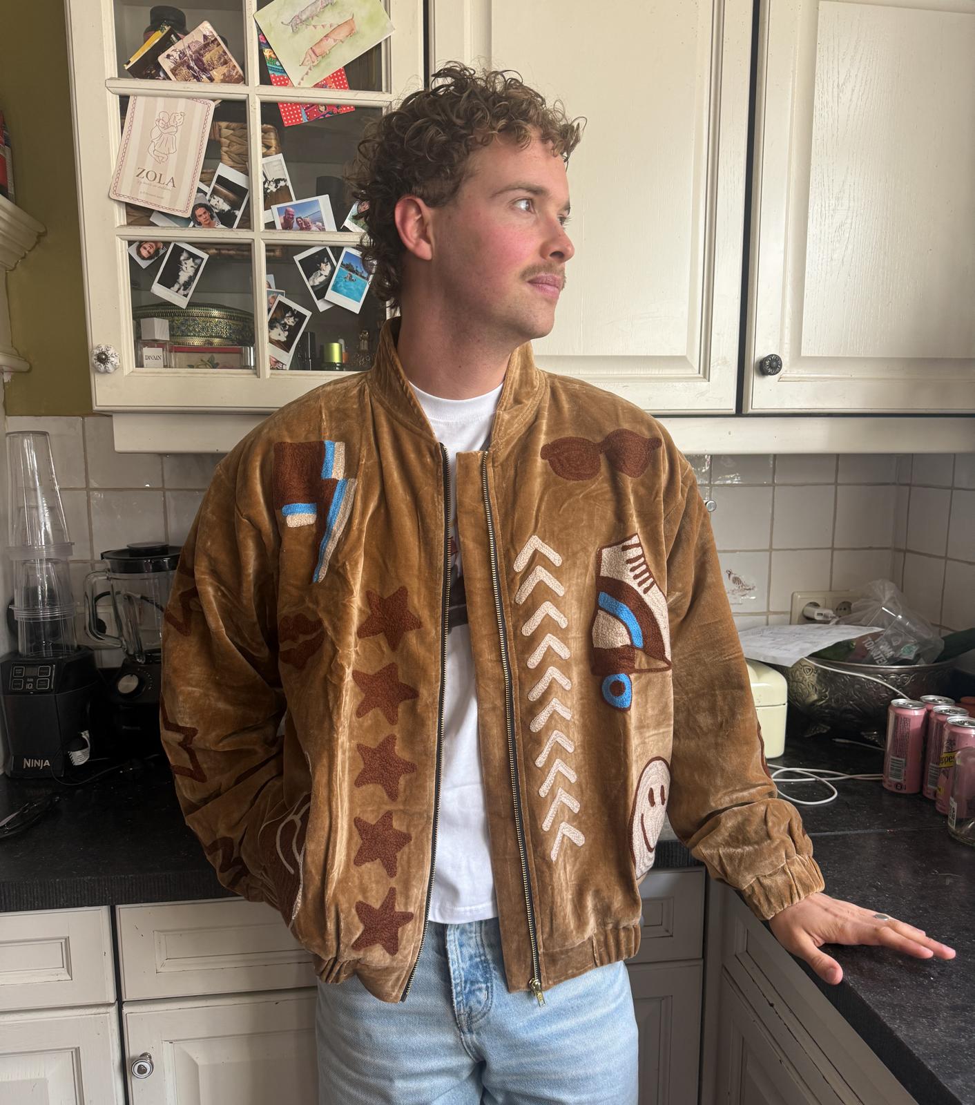 TOUT - Lola Bomber Velvet Brown UNISEX