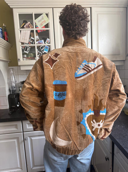 TOUT - Lola Bomber Velvet Brown UNISEX
