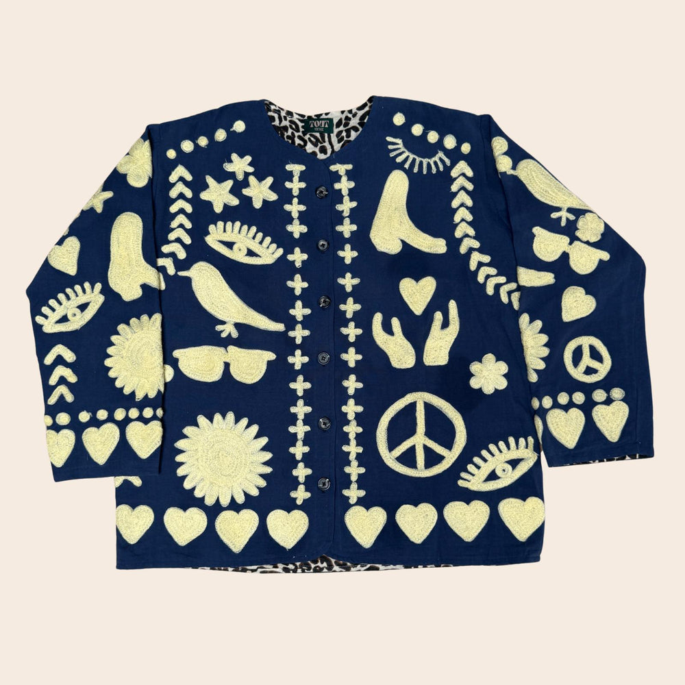 TOUT - Dream Jacket cotton blue- butteryellow