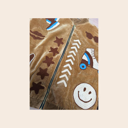 TOUT - Lola Bomber Velvet Brown UNISEX