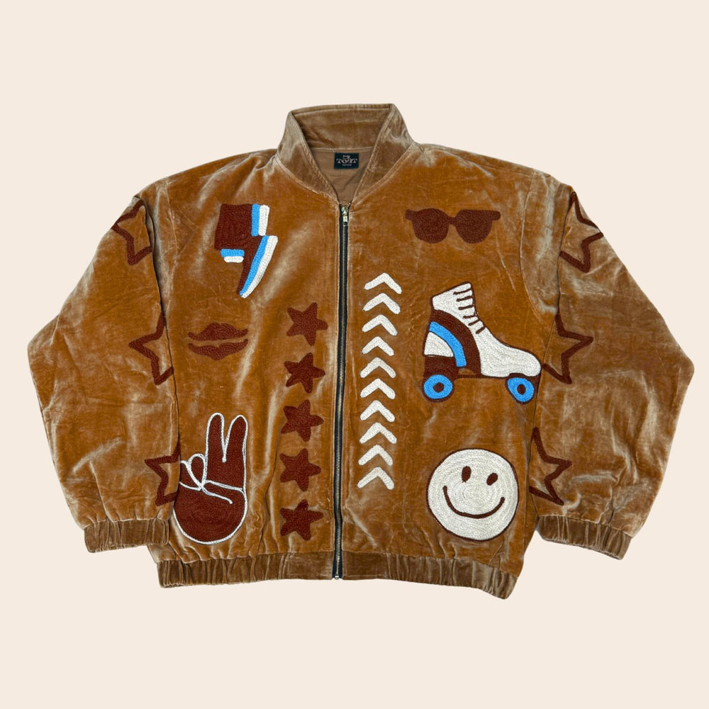 TOUT - Lola Bomber Velvet Brown UNISEX