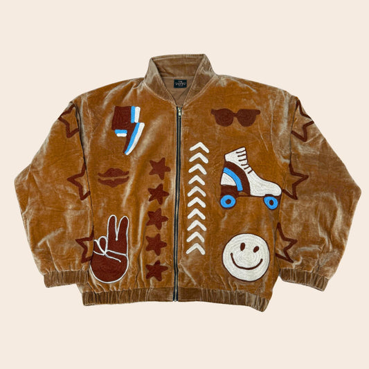TOUT - Lola Bomber Velvet Brown UNISEX