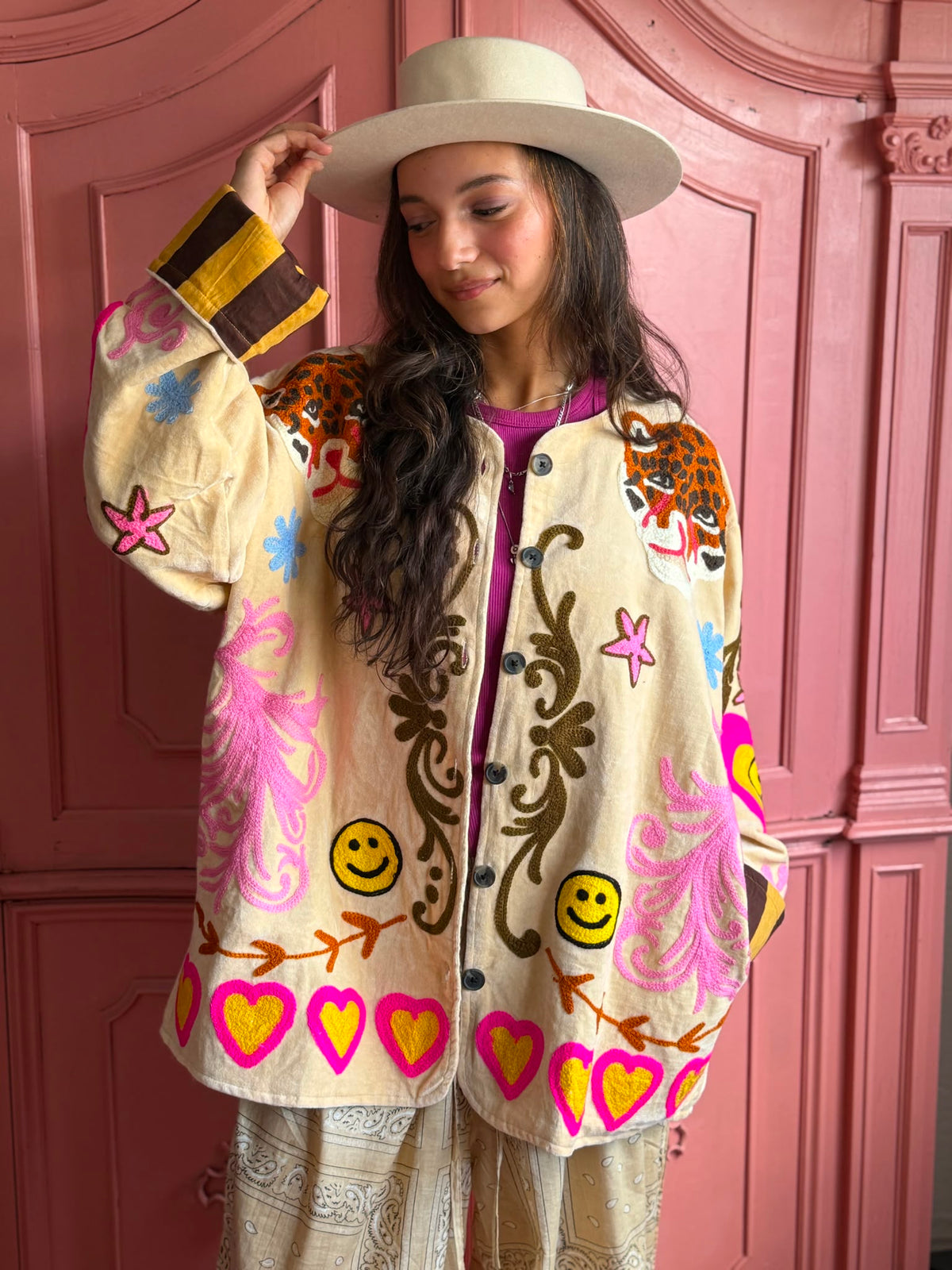 TOUT - Leopard Jacket Pink Heart