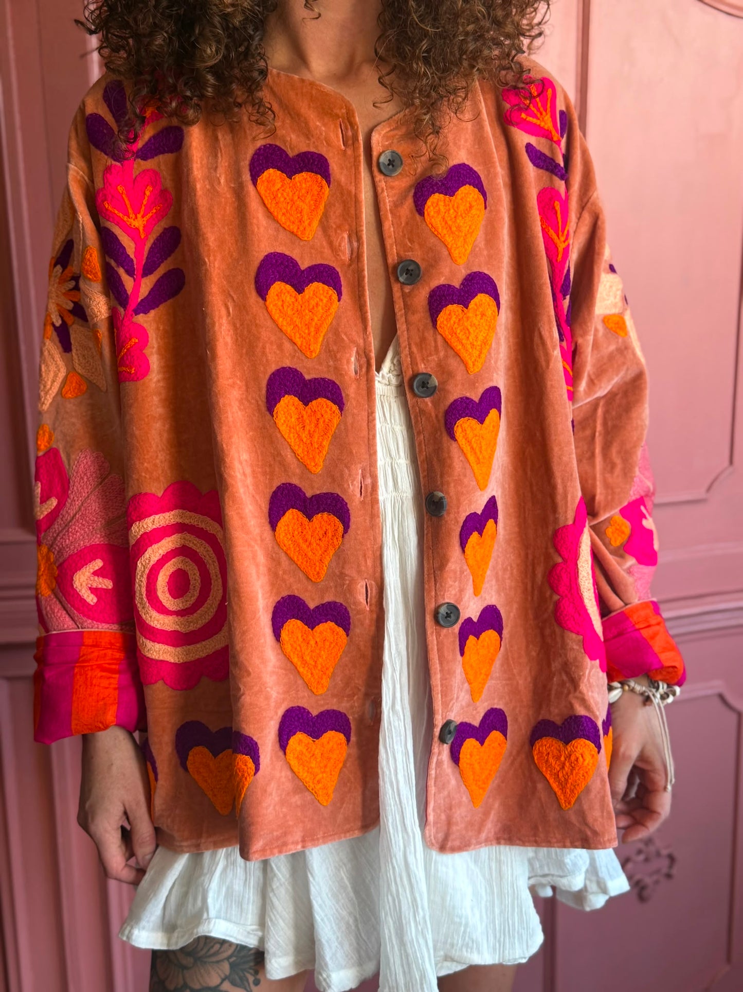 TOUT - Orange Pink heart Jacket