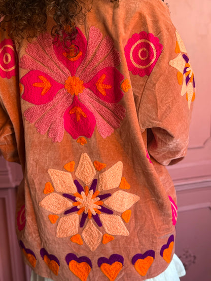 TOUT - Orange Pink heart Jacket
