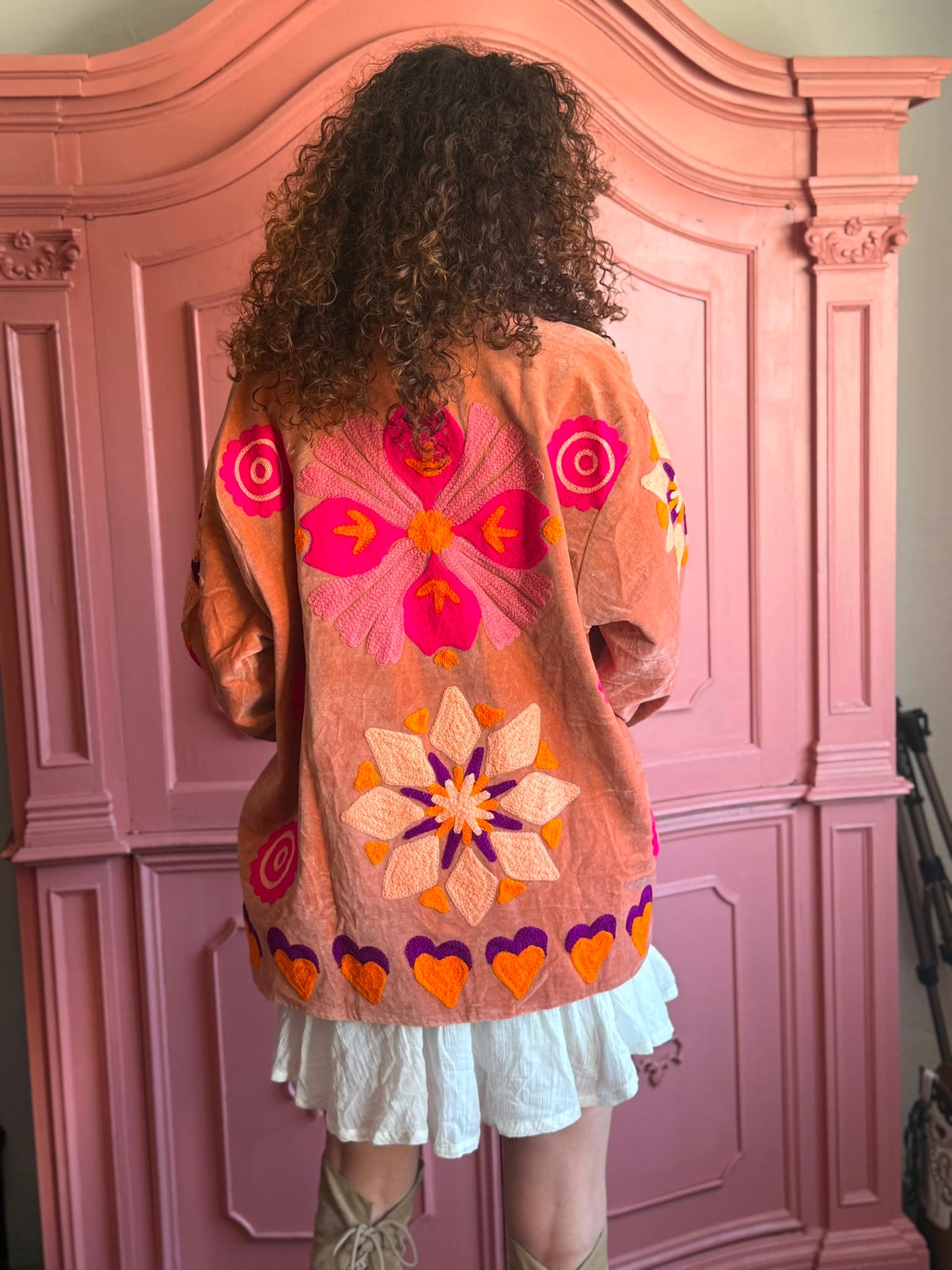 TOUT - Orange Pink heart Jacket