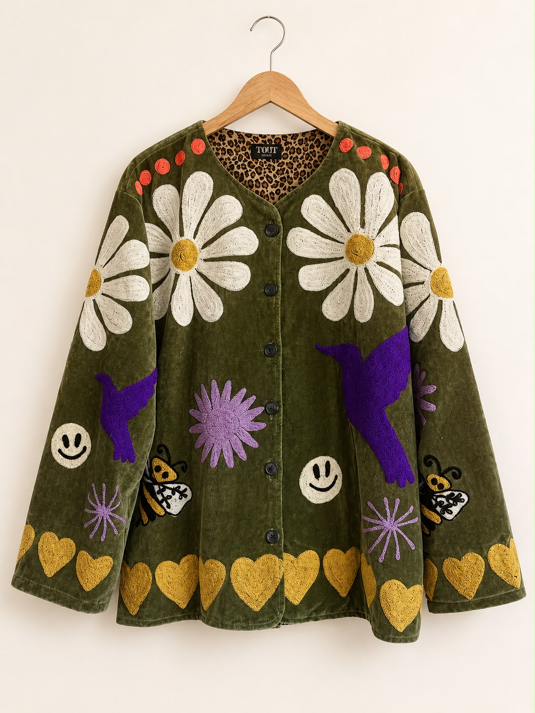 TOUT - Daisy Jacket Velvet green