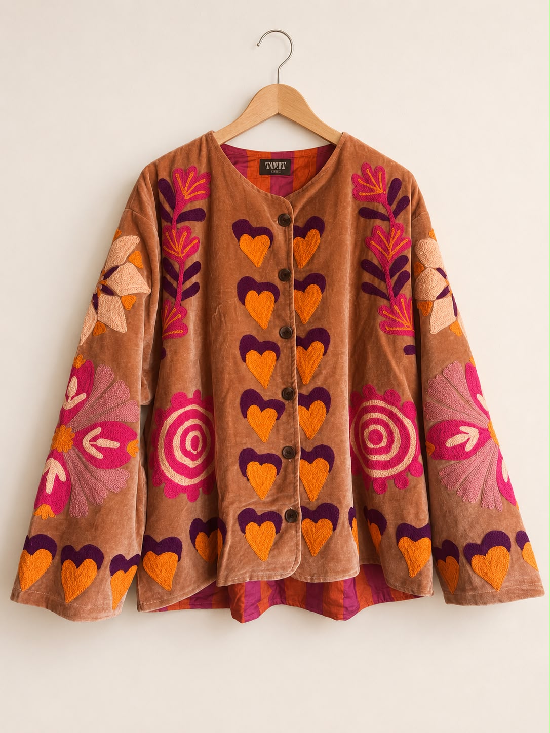 TOUT - Orange Pink heart Jacket