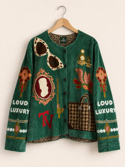 TOUT - Loud luxury Jacket Velvet Green