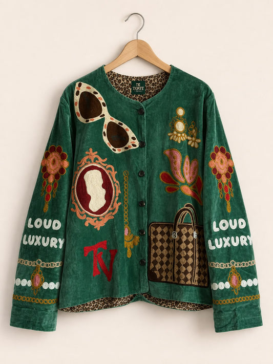 TOUT - Loud luxury Jacket Velvet Green