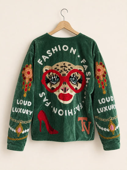 TOUT - Loud luxury Jacket Velvet Green