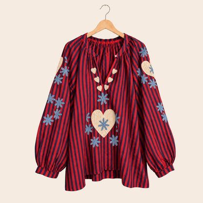 TOUT - Blouse Heart Stripes Isis