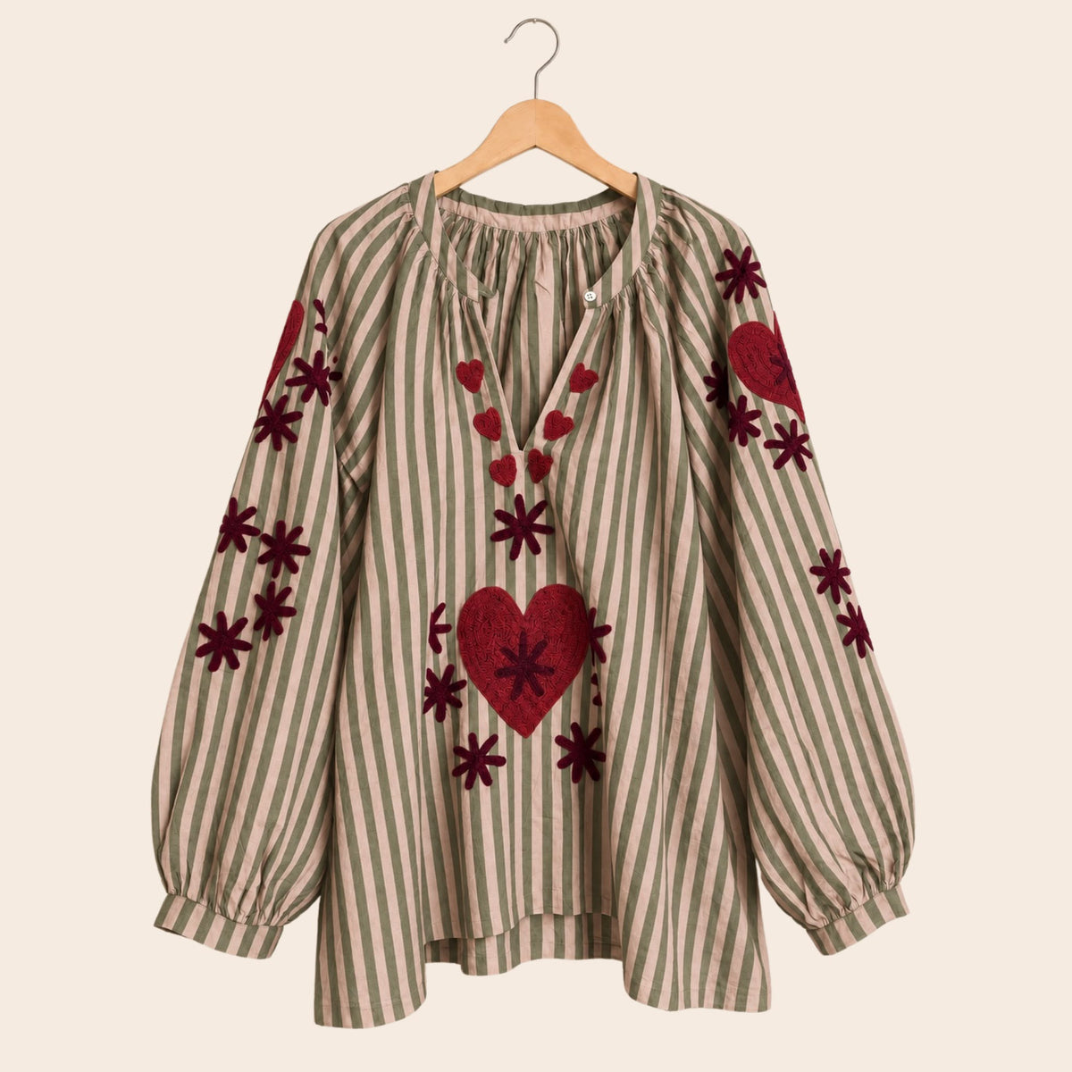 TOUT - Blouse Heart Stripes Isis