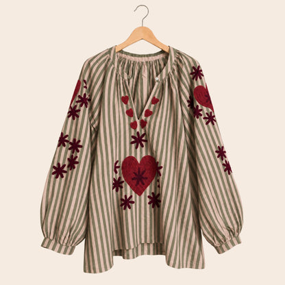 TOUT - Blouse Heart Stripes Isis