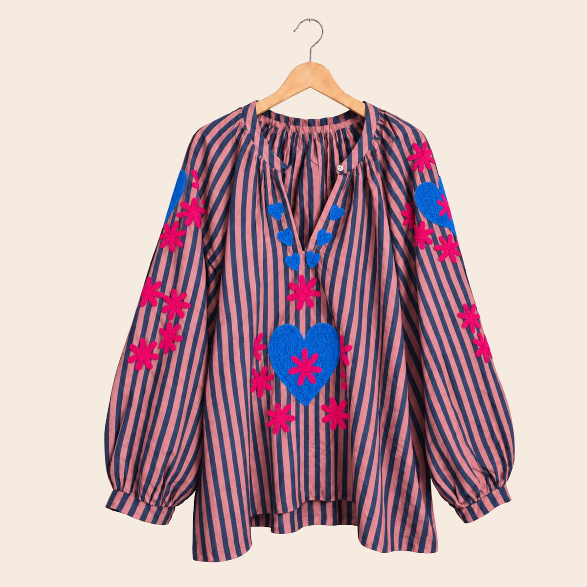 TOUT - Blouse Heart Stripes Isis