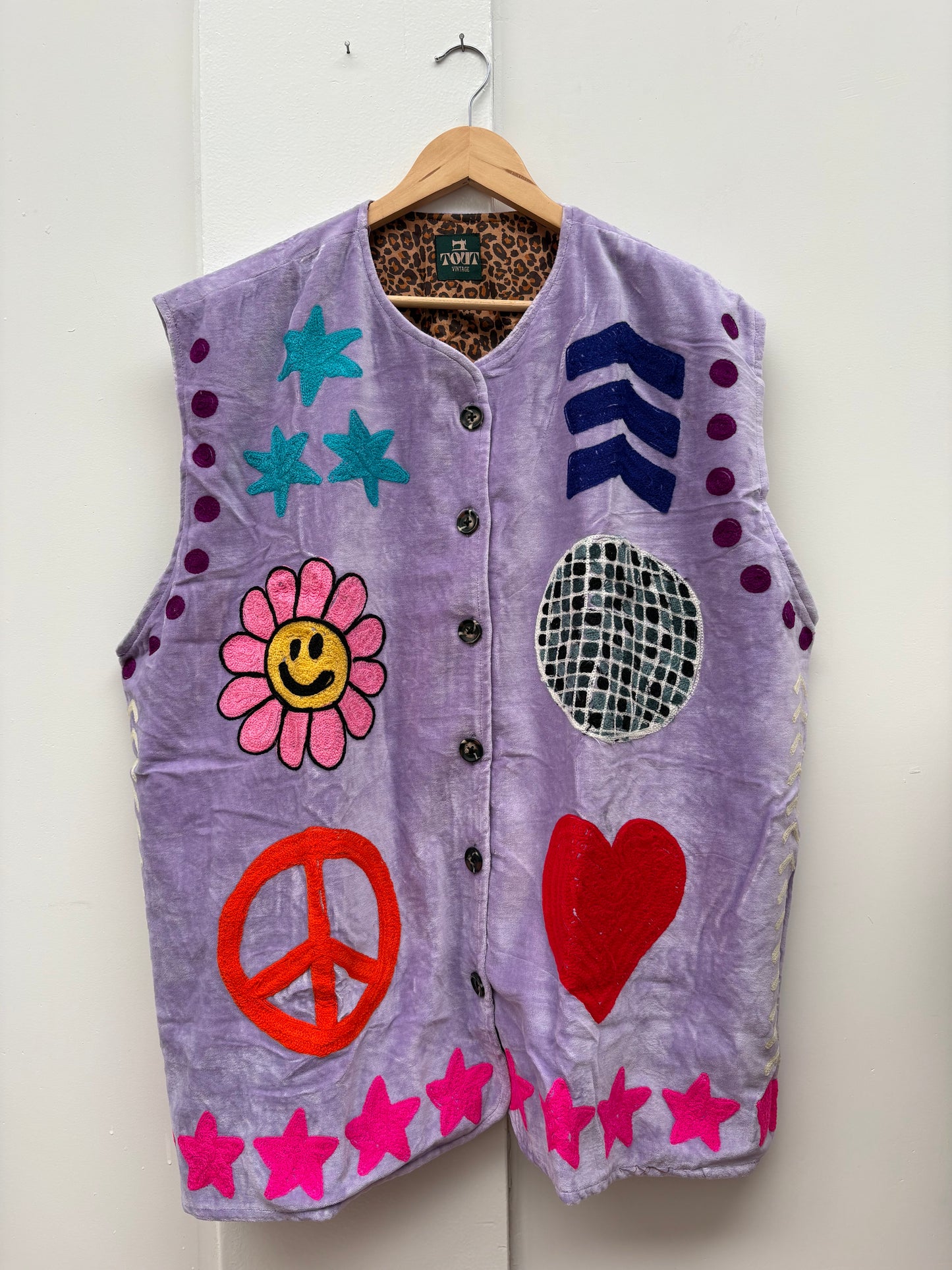 TOUT - Disco Vest Velvet Paars