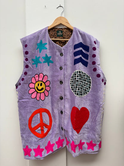 TOUT - Disco Vest Velvet Paars