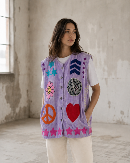 TOUT - Disco Vest Velvet Paars