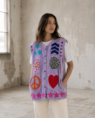 TOUT - Disco Vest Velvet Paars