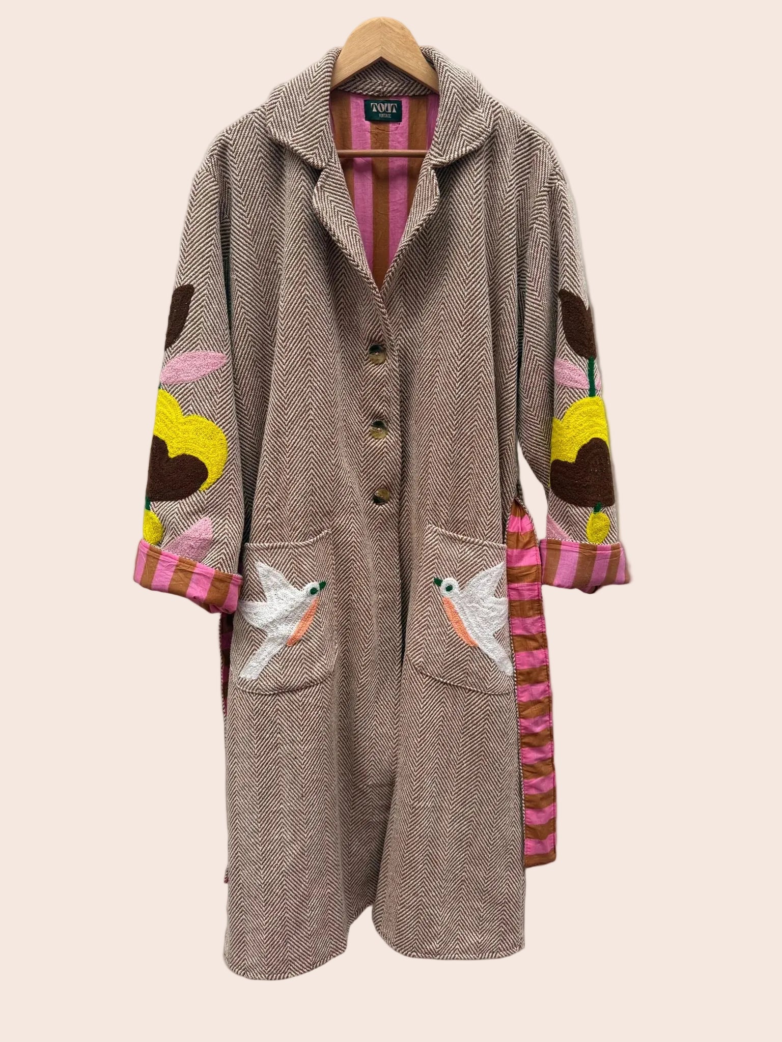 TOUT Bird tweed coat