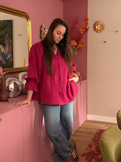 TOUT Blouse Mae pink Model