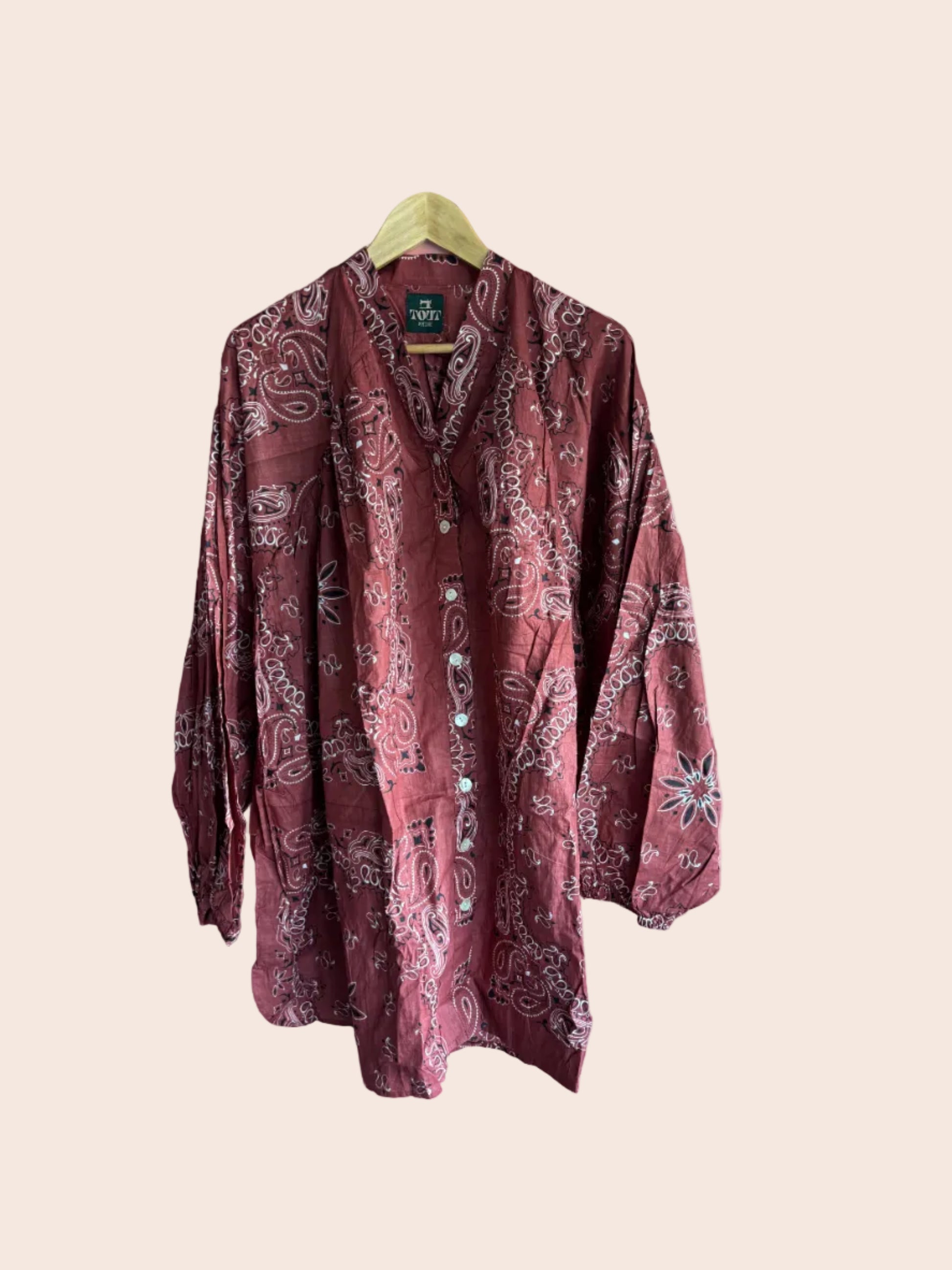 TOUT Coco Bandana blouse Bordeaux