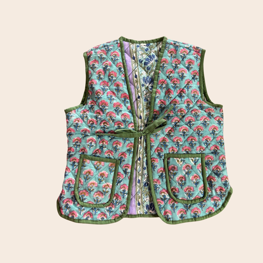 TOUT - Kids Juna Gilet Blockprint