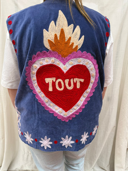 TOUT - Tamar Vest Velvet Blue