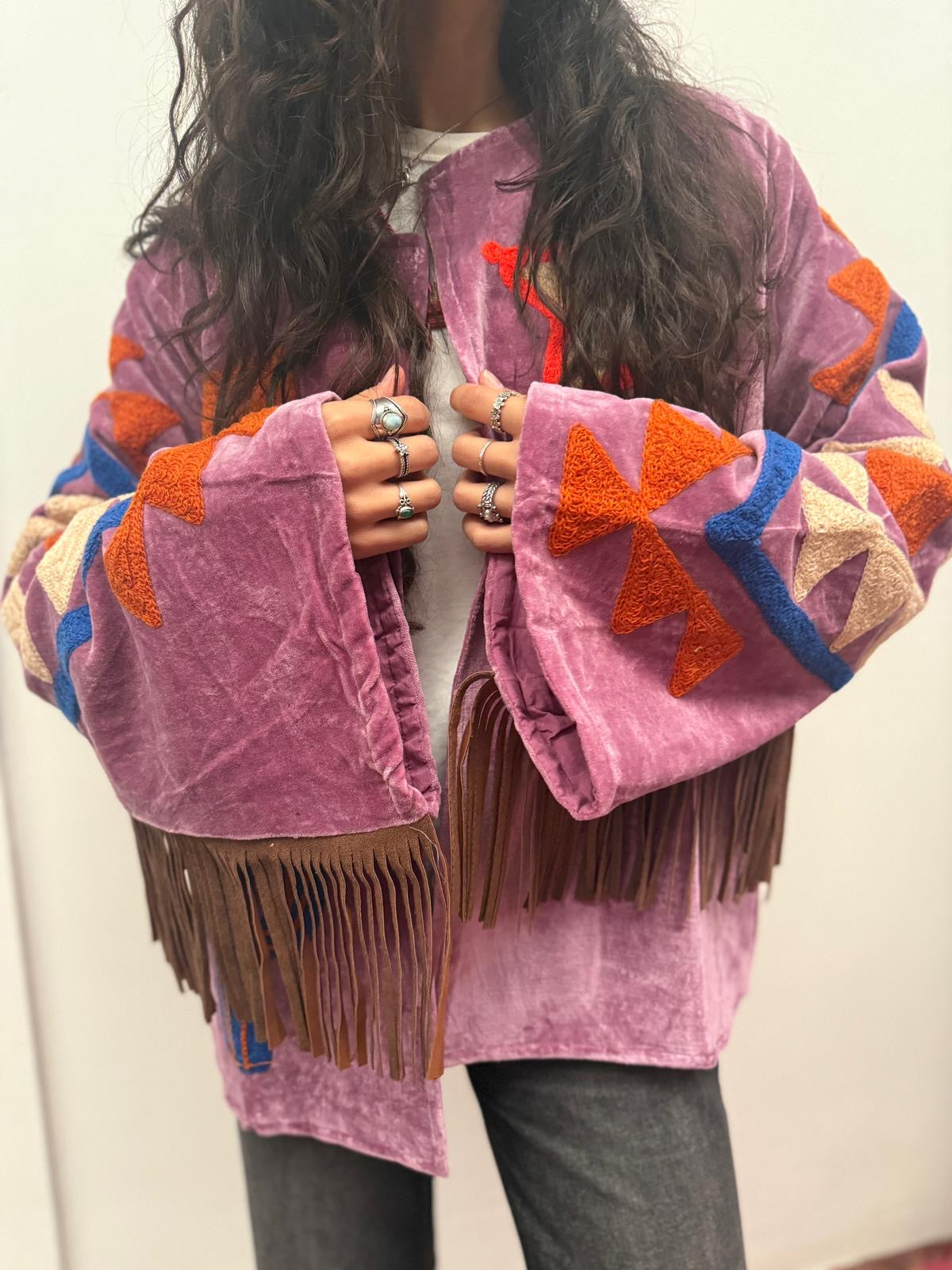 Velvet fringe jacket Cowboy