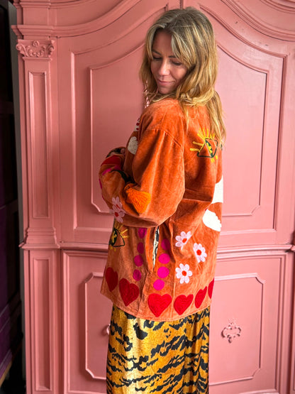 TOUT - Birds Jacket Velvet Roest