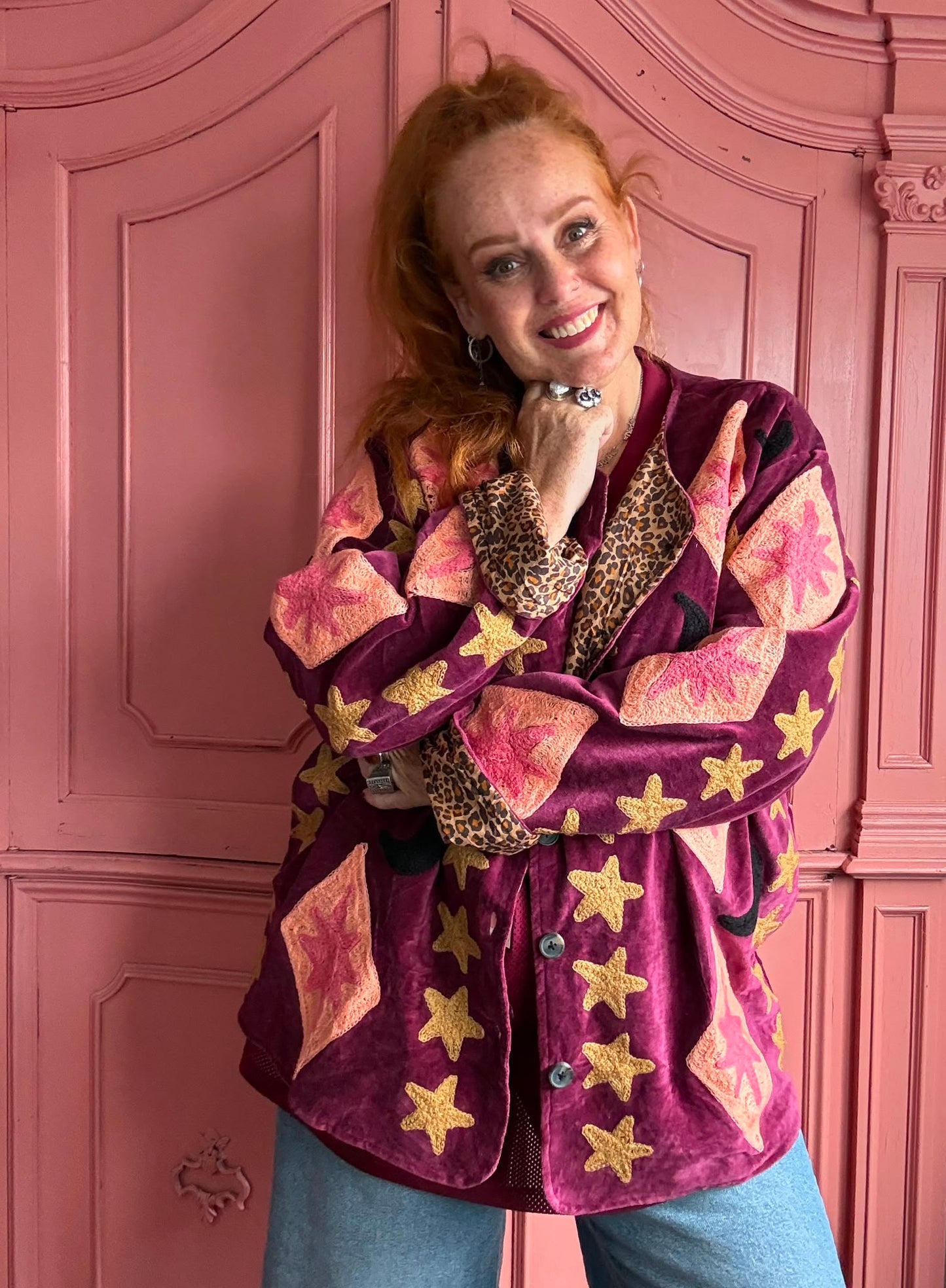 TOUT - Stars Jacket Plum