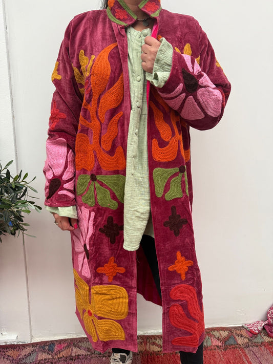 Velvet embroidery jacket Kimmie