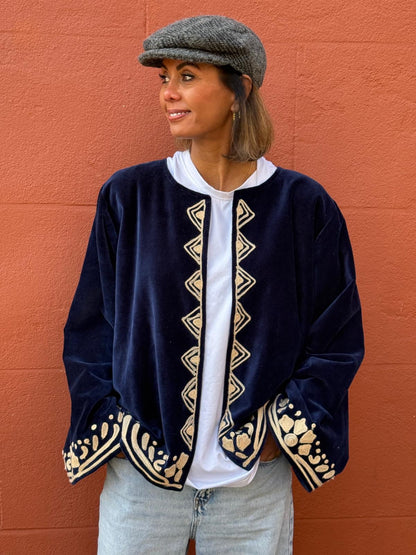 TOUT - Yasmine Jacket Velvet Blue
