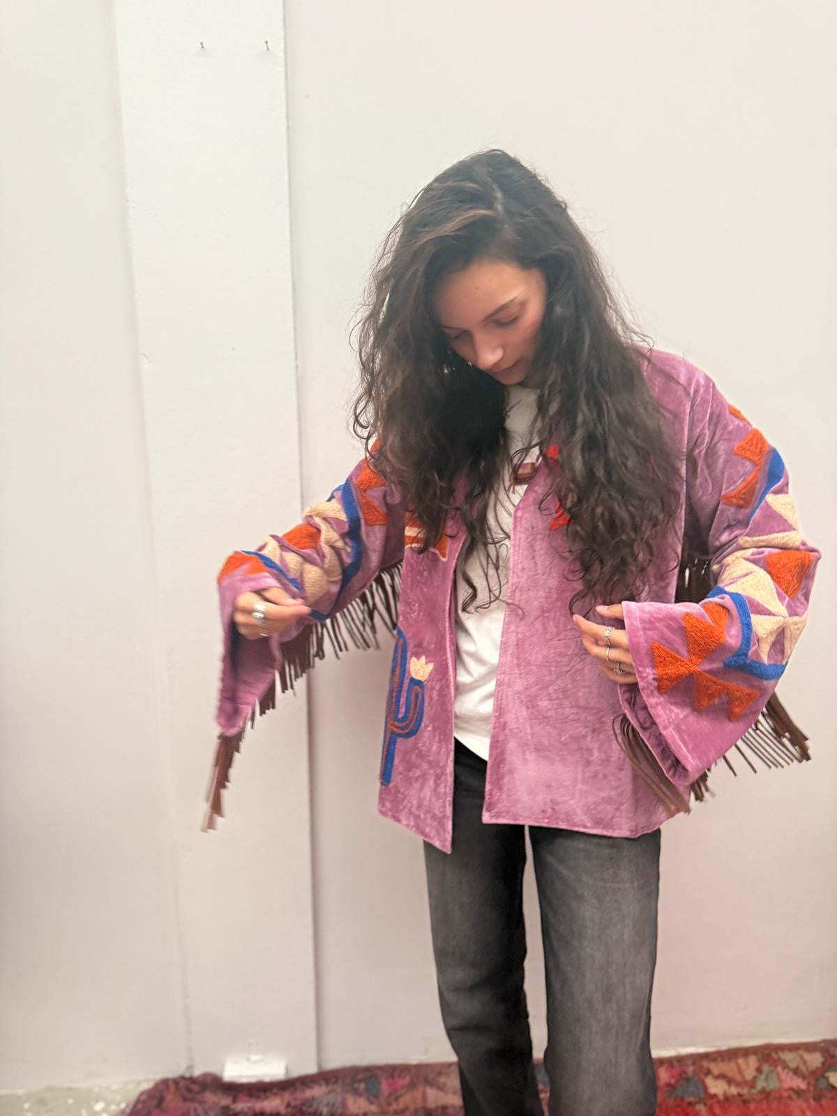 Velvet fringe jacket Cowboy